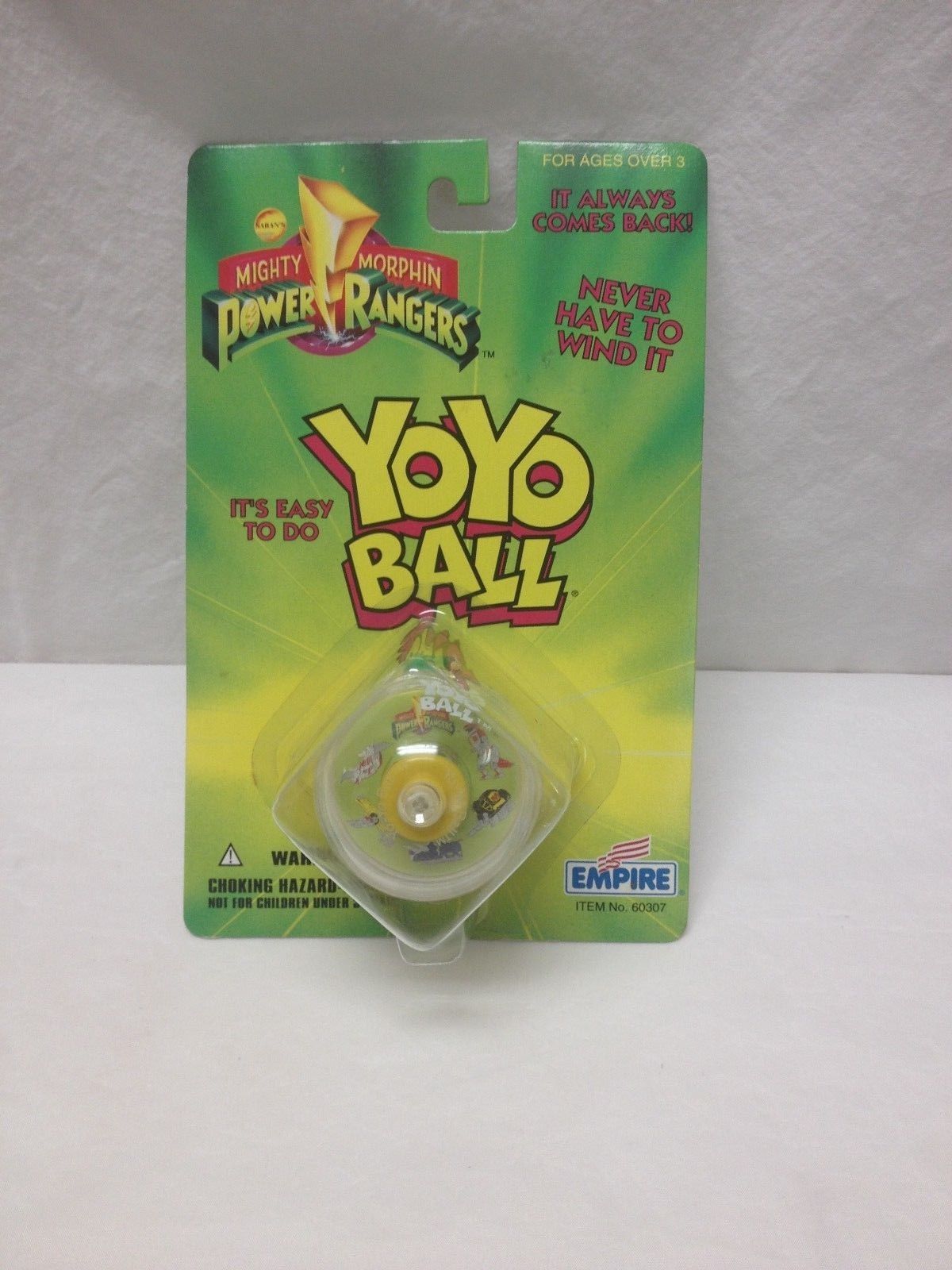 POWER RANGERS YO YO BALL -1994 NEW OLD STOCK 2 COLORS TO CHOSE FROM 