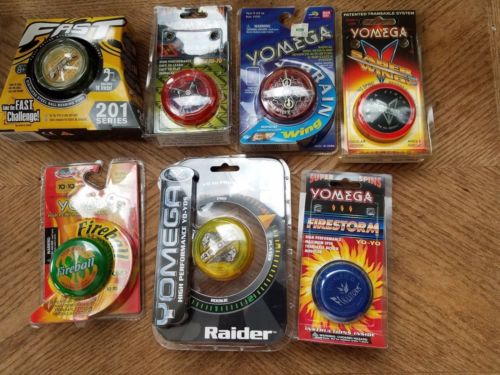 Yoyo lot 7 Yomega X-Brain  Firestorm Fast Raider Fireball  Sabre Wing Unopened 