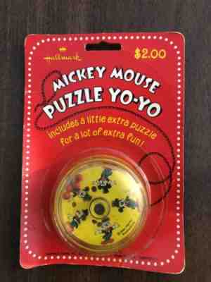 Vintage Hallmark Mickey Mouse Puzzle Yo-Yo Toy Game Disney 1970’s