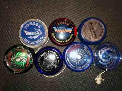 YoYo Lot Vintage yoyos Yomega Black Mamba X Brain Fireball Raider Hyperwarp