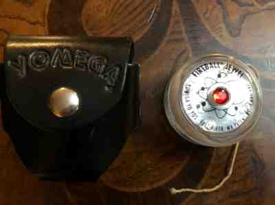 RARE VINTAGE YOMEGA FIREBALL JEWEL CLEAR YO-YO w/RED JEWEL