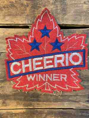 Vtg 1950's Cheerio Winner 3 Star Maple Leaf Yo-Yo Sew-On Patch