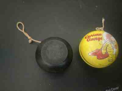 Vintage Yo Yos -Wood Duncan & Tin Curious George