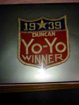 1939 Duncan Yo Yo Winner Patch In Frame