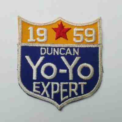 Unused 1959 DUNCAN Yo-Yo EXPERT Patch Red Star Shield Shape Award