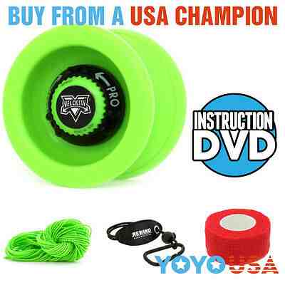 [Yo-Yo Set] YoYoFactory Velocity Starter Pack - Green -String, Holder, DVD, etc.