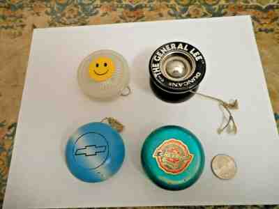 VINTAGE CHEERIO YO YO, Ducan Genral Lee Dukes of Hazard, Chevolet yoyo, smiley