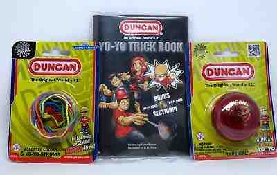 Duncan YoYo Kit - Imperial Red Yo-Yo, Mult-Color Yo-Yo String 5 Pack, and Yo-...