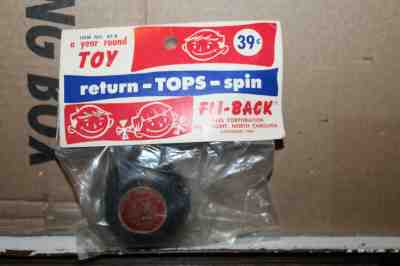 Vintage NOS Fli-Back Return Tops Spin Yo-Yo High Point North Carolina 1959 Black