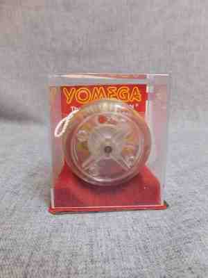 RARE EARLY YOMEGA THE YOYO WITH A BRAIN IN BOX WITH BOOKLET CLEAR MODEL VINTAGE 