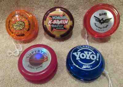 Lot of 5 Yo-Yo's Yomega X-Brain & Brain, BAMI Soaring Eagle, SuperYo, JARU -READ