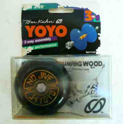 NEW VINTAGE TOM KUHN YOYO YO YO NO JIVE 3 WAY ASSEMBLY W/ REVERSIBLE SIDES BLACK