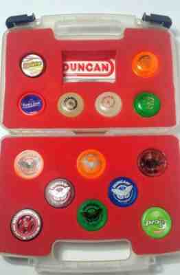 Vintage Duncan Yoyo Collection Lot of 14 In Strong Box Imperial Glow Butterfly