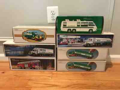 Lot of Vintage Hess Truck 1980, 1983, 1984 (2), 1986, 1987 & 1990 (In OG Boxes)