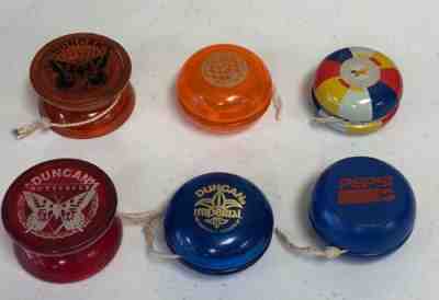 VTG LOT 6 Duncan, Pepsi, Sonic, Hi Tech YOYO'S Plastic (sonic Is Metal)