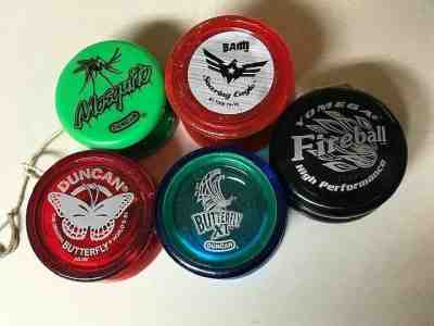 Lot of 5 Yoyo Duncan Yomega Fireball Soaring Eagle Butterfly Mosquito