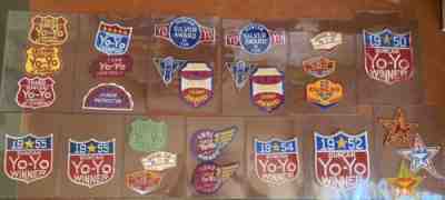 VINTAGE RARE OLD DUNCAN YO-YO CHAMPION WINNER AWARD *HUGE LOT 28 PATCHES!!!!!!!*