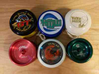 Lot of 6 Yoyo Yo-yos -Duncan Yomega Proyo Custom Reactor Small Minds 