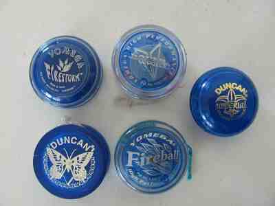 Vintage Yoyo Duncan Butterfly Imperial Saber Wing Yomega Firestorm Fireball blue