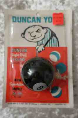 VERY RARE VINTAGE 1960S DUNCAN YO YO ???? EIGHT BALL 8 YOYO RETURN TOP