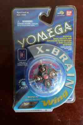 VINTAGE Bandai BLUE YOMEGA X-BRAIN WING YOYO 1998