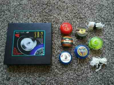 Seven Yo-Yo Lot: Tom Kuhn Silver Bullet 2, Yomega, Duncan, Strings and More