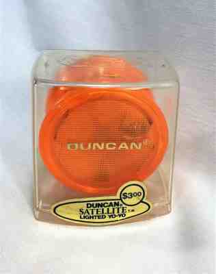 Vintage Duncan Satellite Lighted Yo-Yo NrMIB Unused Orange Baraboo WI USA