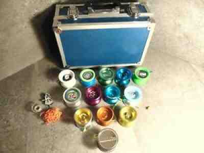 RARE Lot of 13 Collectible Yo-Yo's YoYoJam, Duncan & YoYo Factory w/Case & Tool