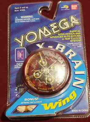 VINTAGE Bandai Red YOMEGA X-BRAIN WING YOYO 1999 In Package!