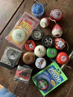 Vtg Yoyo Lot Snoopy Chuck E Cheese Yo mega Duncan Wheels Daisy Dukes Mickey