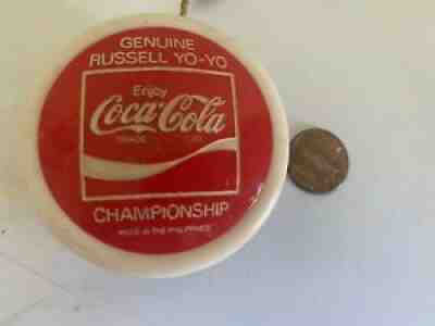 Vintage Yo-Yo Yoyo Profesional Rojo Genuine Russell Tome Coca Cola Marca  Reg 196