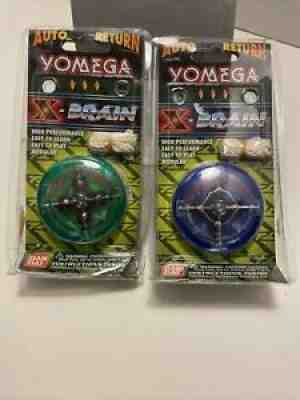 Vintage 1998 BANDAI YOMEGA X-BRAIN YO-YO AUTO RETURN HIGH PERFORMANCE Bundle