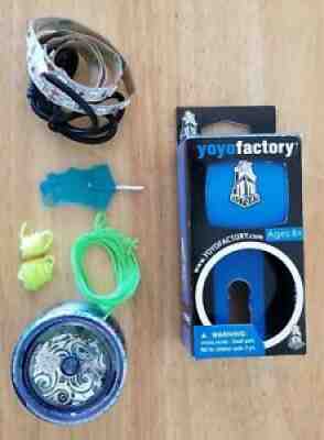 YoYoFactory Kui Light Up Yoyo In Blue, Used Condition, With All Accessories