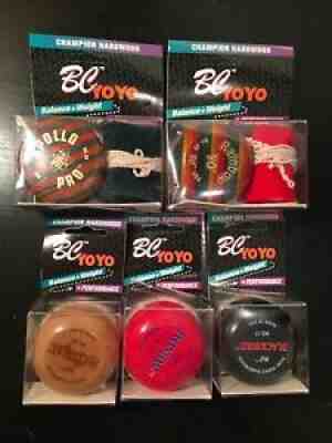 5x BC YoYo Champion Hardwood NIB Vintage 1996 New IN Box Rainbow Apollo Phantom