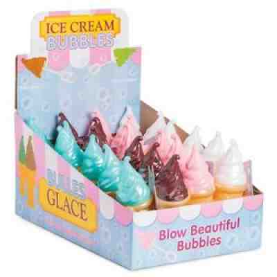 ICE CREAM BUBBLES - 14658 FLOATY BIG BUBBLES FUN CHILDRENS PARTY BAG TOY POP