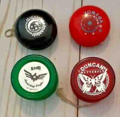 Vintage Yo-Yo Lot Duncan Bam Yomega Midnight Butterfly All Star Soaring Eagle