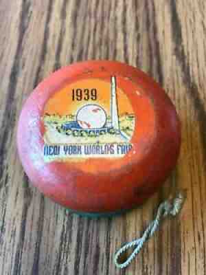 Rare 1939 New York WORLDS FAIR YOYO -Wooden ionesphere -yo-yo, yo yo