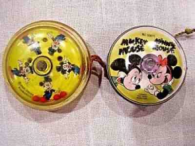 Early Walt Disney/Duncan Mickey and Minnie Mouse yoyo, Mickey Puzzle yo yo