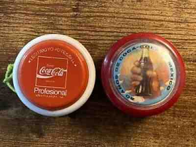 Original 2 YOYOs Duncan Coca Cola Circa 1959 And 1980â??s Mexico very rare