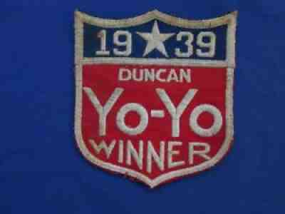 1939 Duncan Yo-Yo Winner Cloth Patch As-Is Yoyo