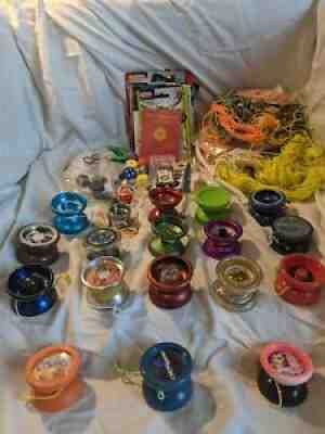 Huge Yo-Yo's, Large Lot of 18, (Duncan, YoYoFactory, YoYoJam, String, Bearings)Â 