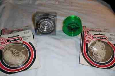 Vintage Duncan Long Spin Wheels YoYo 70 s rare new  plus extras.