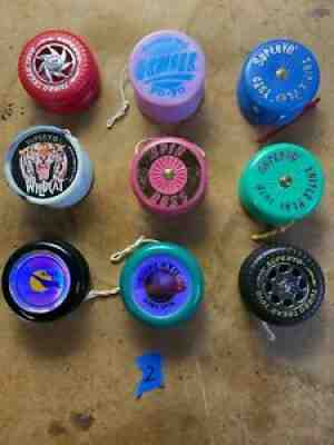 Lot Of 9 Yo-Yos Vintage Yomega cruiser Superyo Yo-Yo