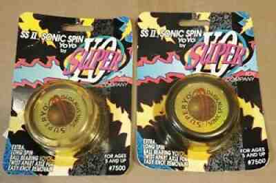 NOS SuperYo Sonic Spin Yo-Yo Black & Clear With Iridescent Label Model 7500