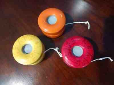 Vintage Duncan Yo-Yo Wooden Life Saver Red Yellow Orange Amazing Condition VHTF