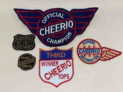 Vtg CHEERIO YO-YO Patch Lot Official Champion, Gold & Bronze Award + Instructor