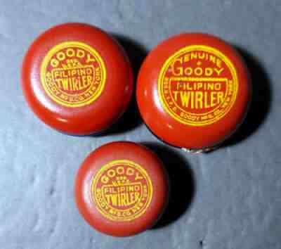 3 Vintage Goody Filipino Twirler yo-yo yoyo yo