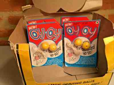 Vintage 1971 Playco Oy-Oy THE BACKWARD YO-YO DIME STORE DISPLAY NOS 4 YOYOs NEW