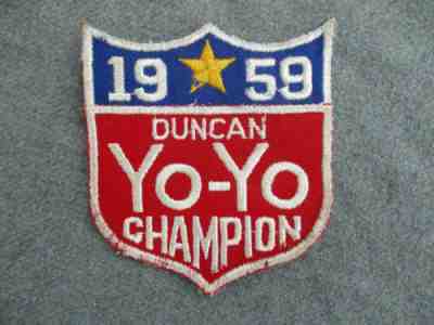 VINTAGE 1959 DUNCAN YO-YO CHAMPION TOURNAMENT AWARD CLOTH PATCH