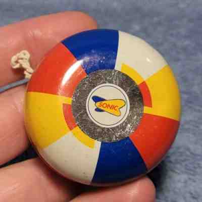 Vintage RARE 2004 Classic SONIC METAL / TIN YO-YO (Scroll/Swirl Pattern) #2